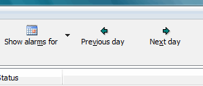 Viewing next/previous periods. Once you see the schedule for a day, week etc. you can jump to the next day, week etc. by using Previous/Next commands.