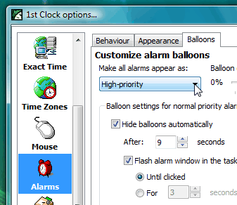 Prefer not to use the new alarm balloons? Then open 