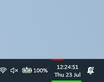 1st Clock Classic running on the Windows 11 taskbar.